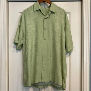 Men's Tommy Bahama Silk Shirt, Large, Light Green